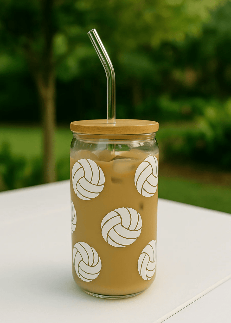 Volleyball Glass Tumbler